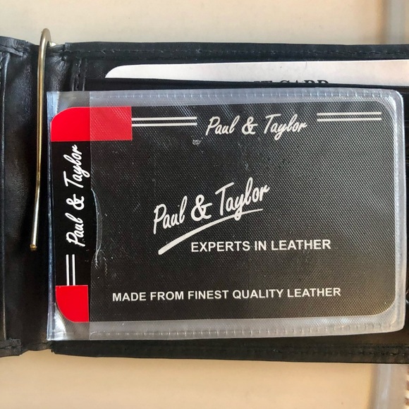 Paul&Taylor black Leather Credit Card Holder-NWOT - Picture 5 of 8